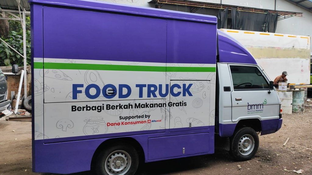 Program Berbagi Berkah: Food Truck Baitulmaal Muamalat (BMM) Bersama Yayasan Dharma Bangsa Mandiri Membagikan Nasi Box di Depok