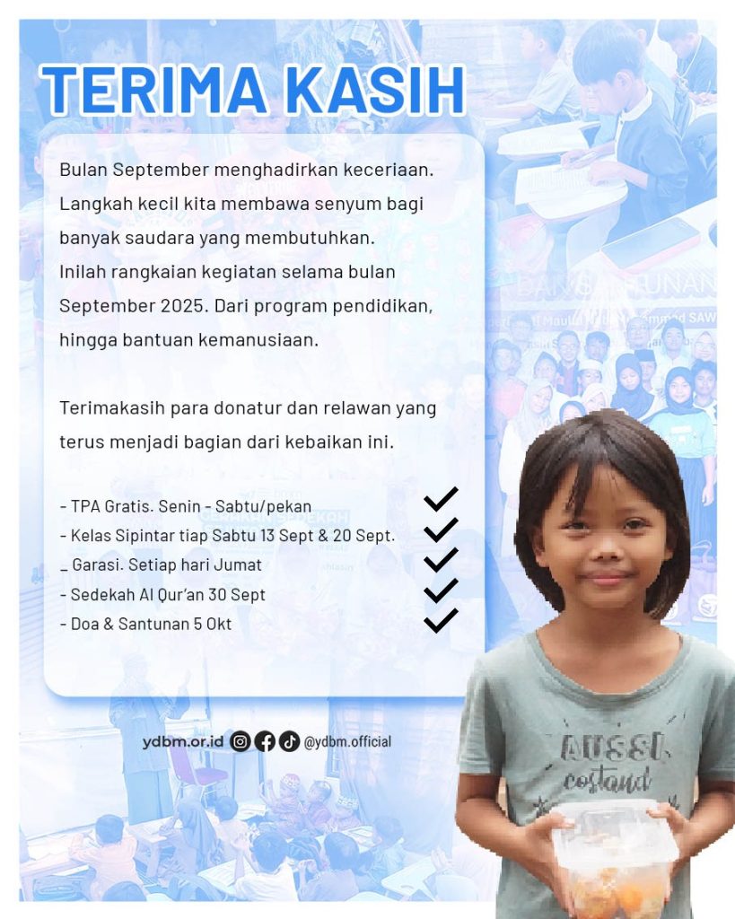 Menebar Kasih Sayang Nabi: YDBM Ajak Kita Belajar Berbagi di Momen Maulid Nabi